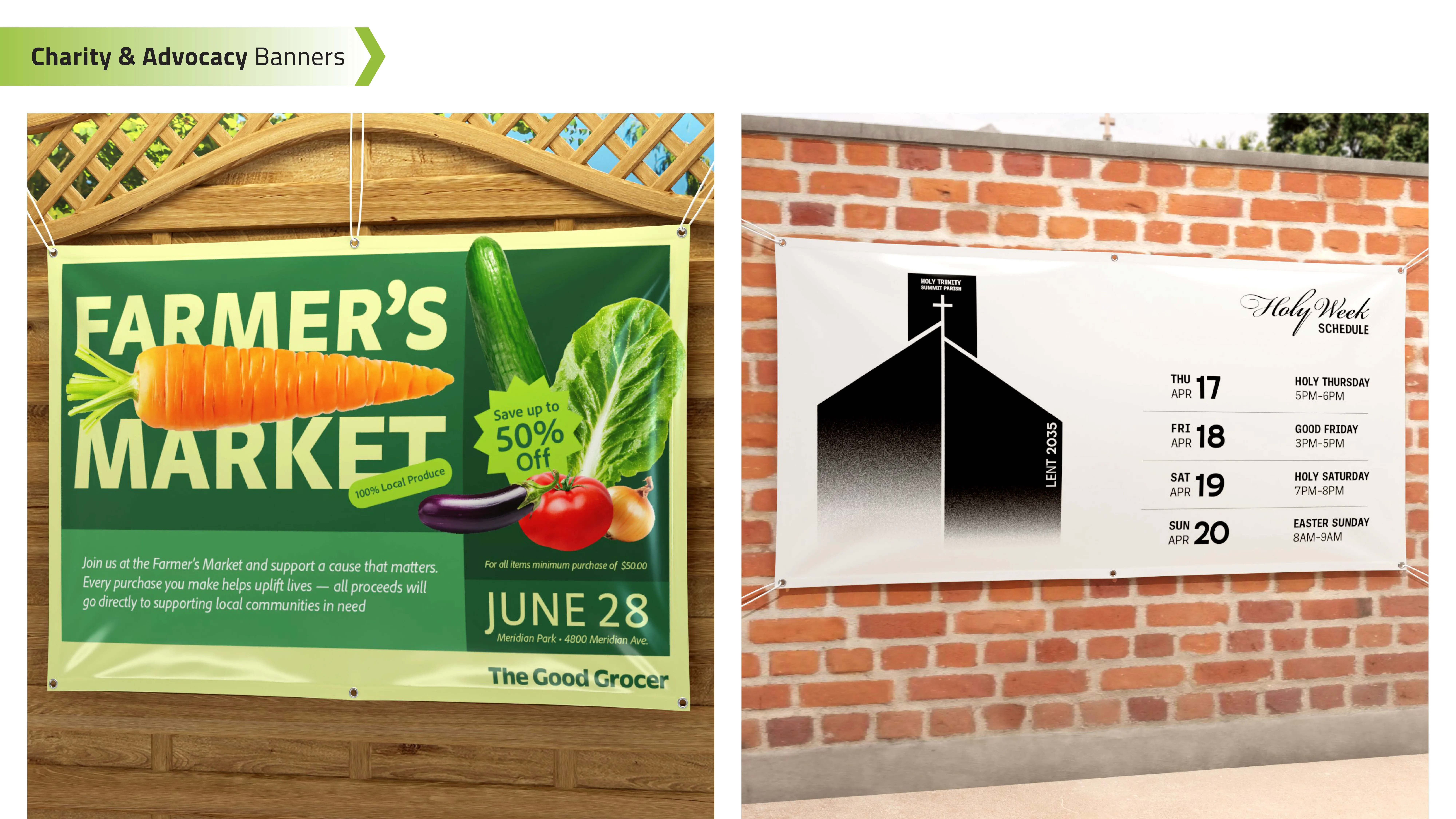 Charity and Advocacy Banners